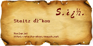 Steitz Ákos névjegykártya
